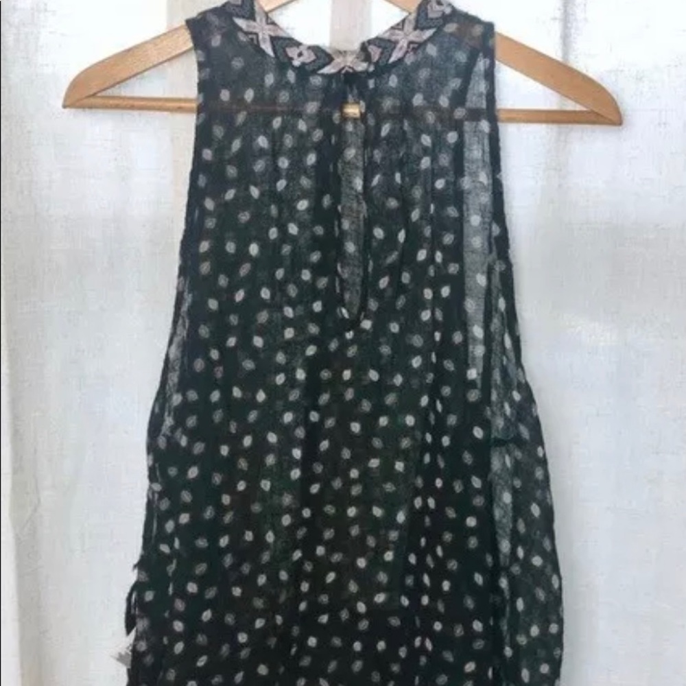 Free people embroidered neckline open tie tank - Picture 11 of 16